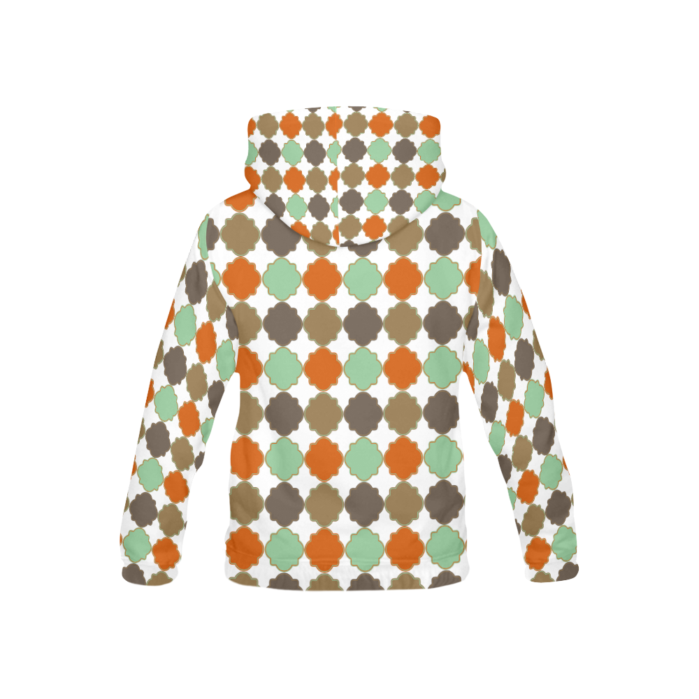 Colorful Quatrefoil Trellis Pattern All Over Print Hoodie for Kid (USA Size) (Model H13)