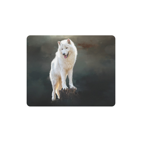 A wonderful painted arctic wolf Rectangle Mousepad