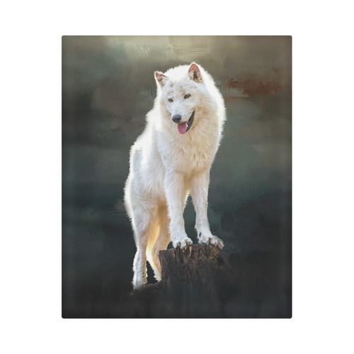 A wonderful painted arctic wolf Duvet Cover 86"x70" ( All-over-print)