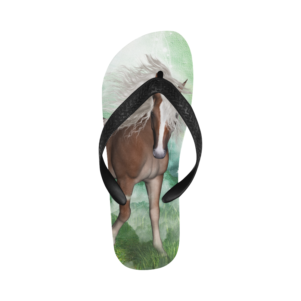 Beautiful horse Flip Flops for Men/Women (Model 040)