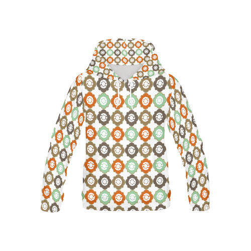 Decorative Quatrefoil Pattern All Over Print Hoodie for Kid (USA Size) (Model H13)