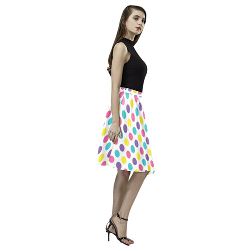 Polka Dots Melete Pleated Midi Skirt (Model D15)