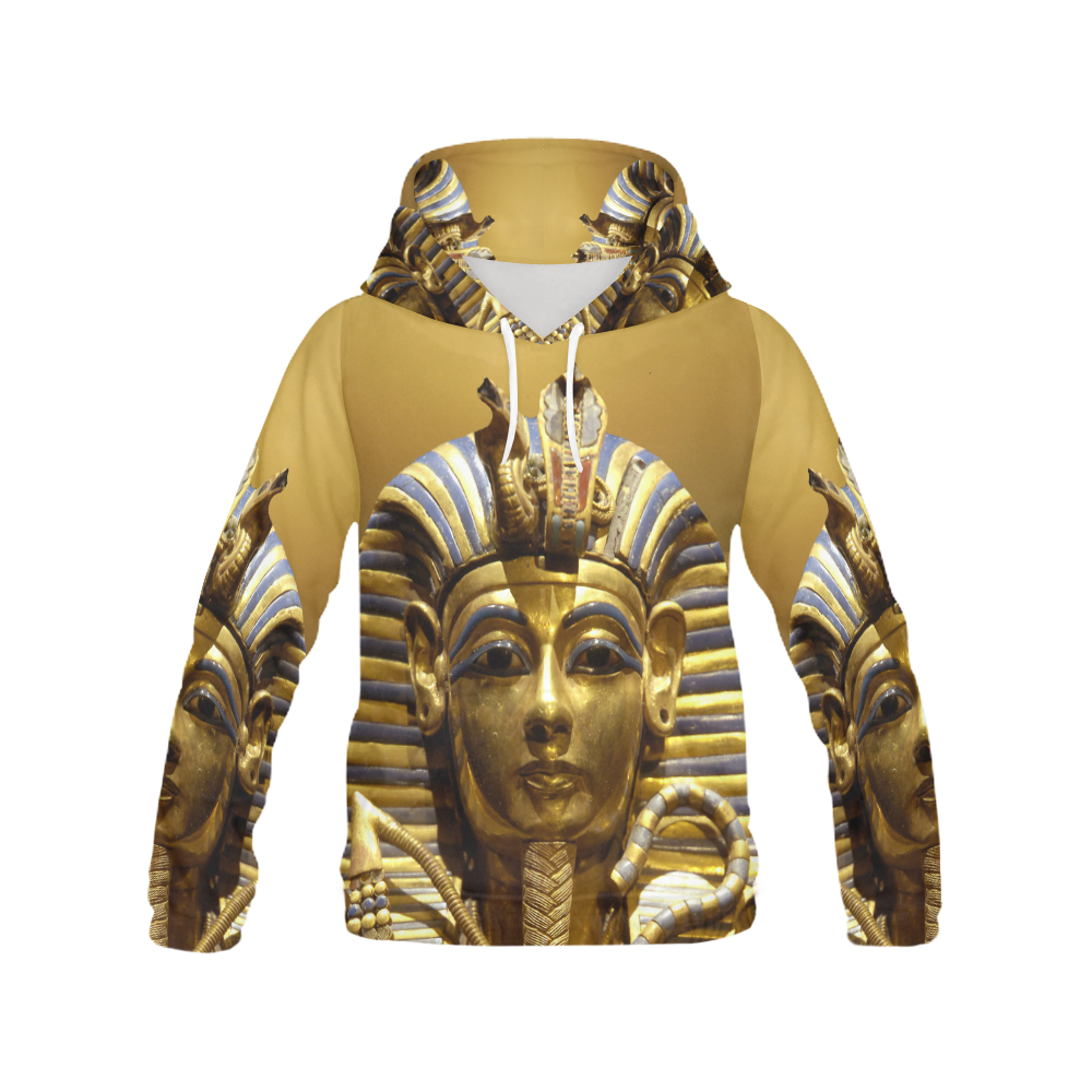 Egypt King Tut All Over Print Hoodie for Women (USA Size) (Model H13)