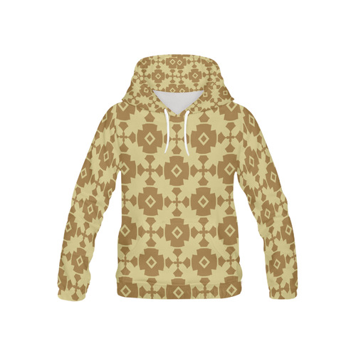 Earth Gold geometric All Over Print Hoodie for Kid (USA Size) (Model H13)