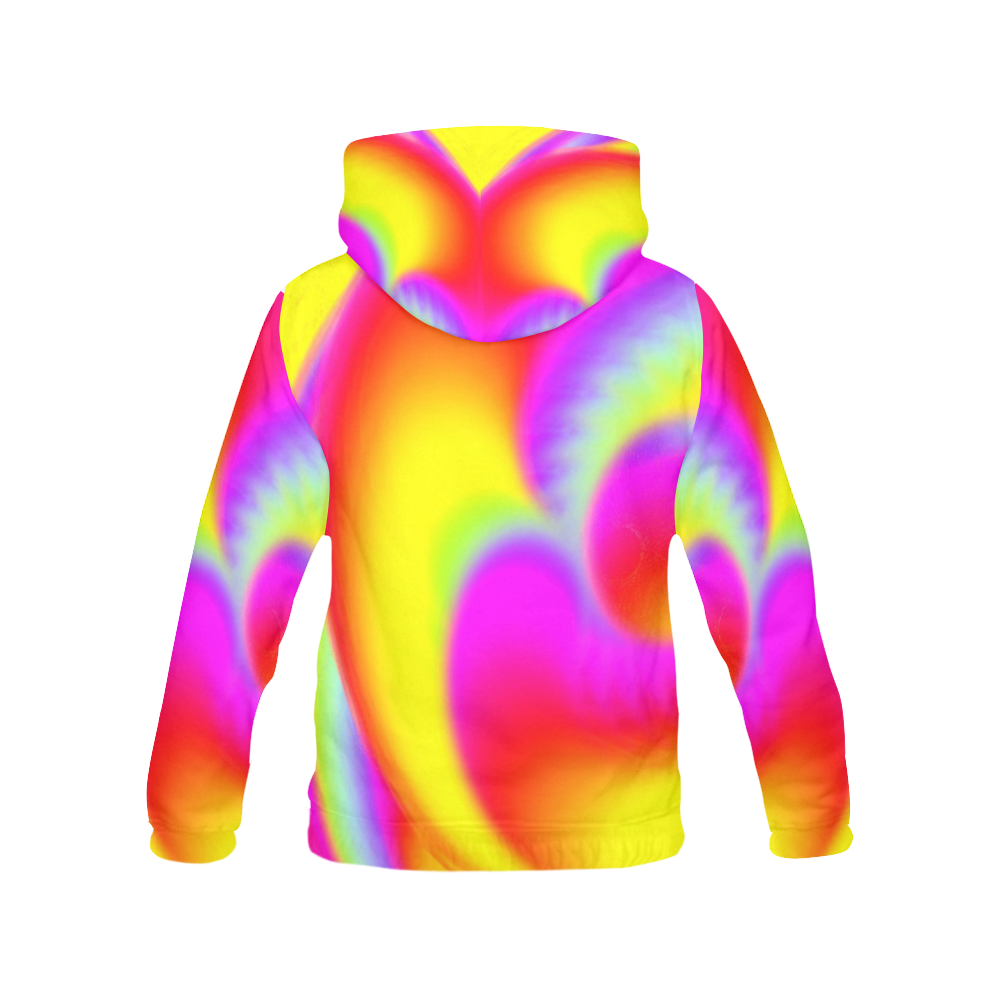 neon fun 7 All Over Print Hoodie for Women (USA Size) (Model H13)