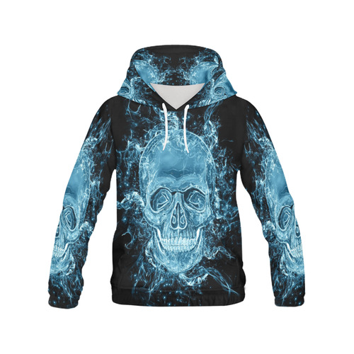 glowing skull All Over Print Hoodie for Women (USA Size) (Model H13)