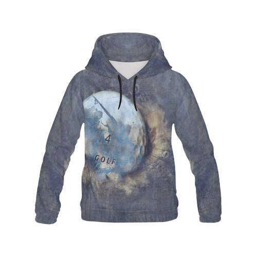 Abstract grunge golf ball All Over Print Hoodie for Men (USA Size) (Model H13)