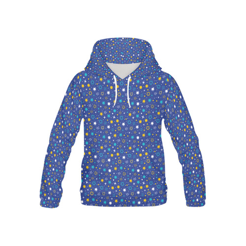 Midnight Sky stars pattern All Over Print Hoodie for Kid (USA Size) (Model H13)