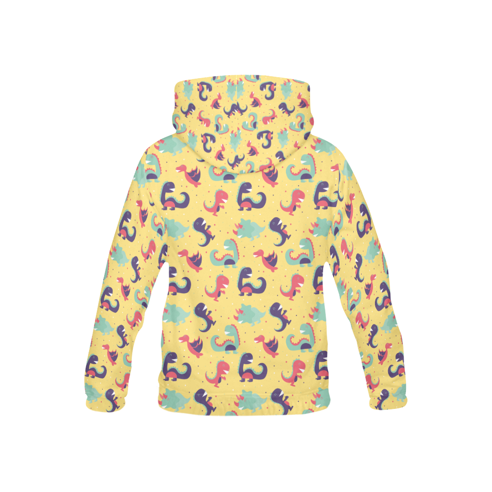 Dinosaurs Pattern All Over Print Hoodie for Kid (USA Size) (Model H13)