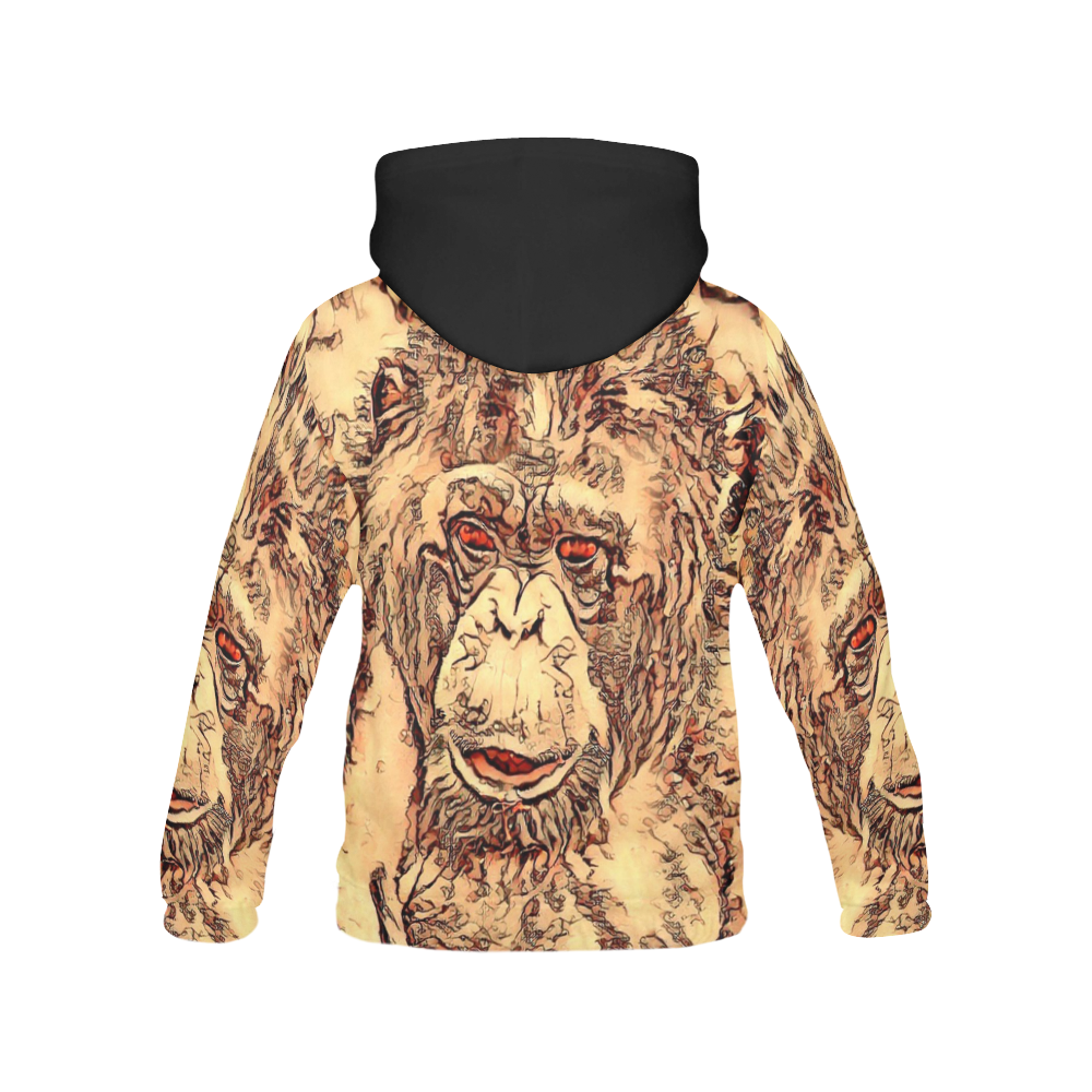 Animal ArtStudio- amazing chimpanzee All Over Print Hoodie for Men (USA Size) (Model H13)