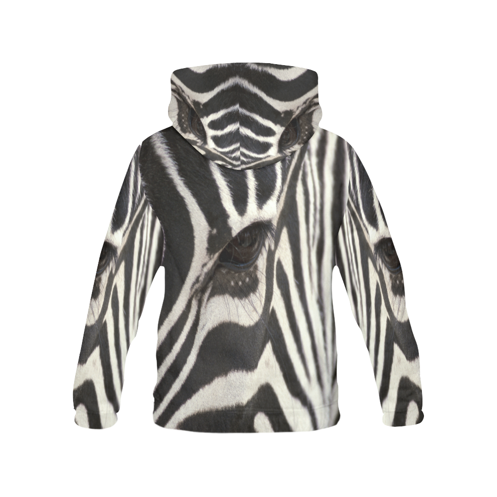 Zebra All Over Print Hoodie for Women (USA Size) (Model H13) | ID: D1429280