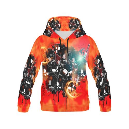Awesome skulls All Over Print Hoodie for Men (USA Size) (Model H13)