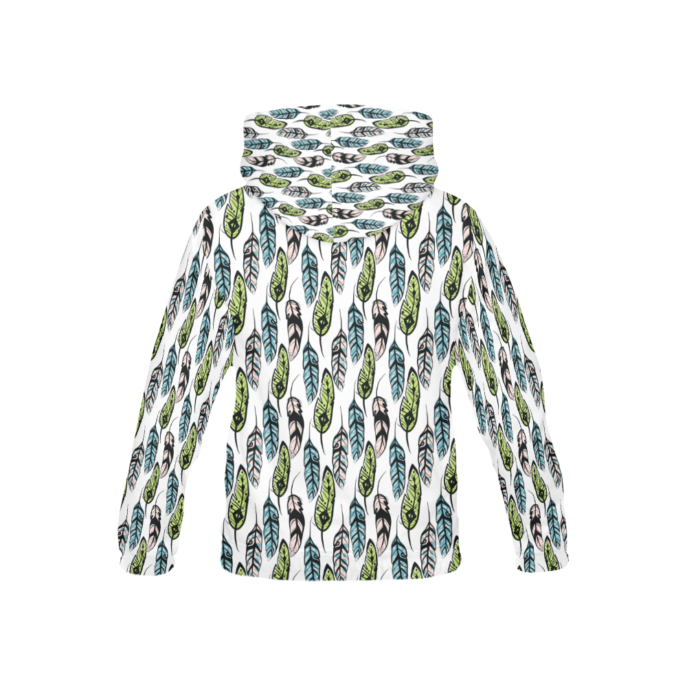 Feathers Pattern All Over Print Hoodie for Kid (USA Size) (Model H13)