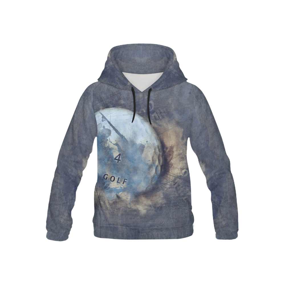 Abstract grunge golf ball All Over Print Hoodie for Kid (USA Size) (Model H13)