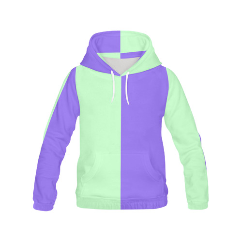 Only two Colors: Light Violet Mint All Over Print Hoodie for Men (USA Size) (Model H13)