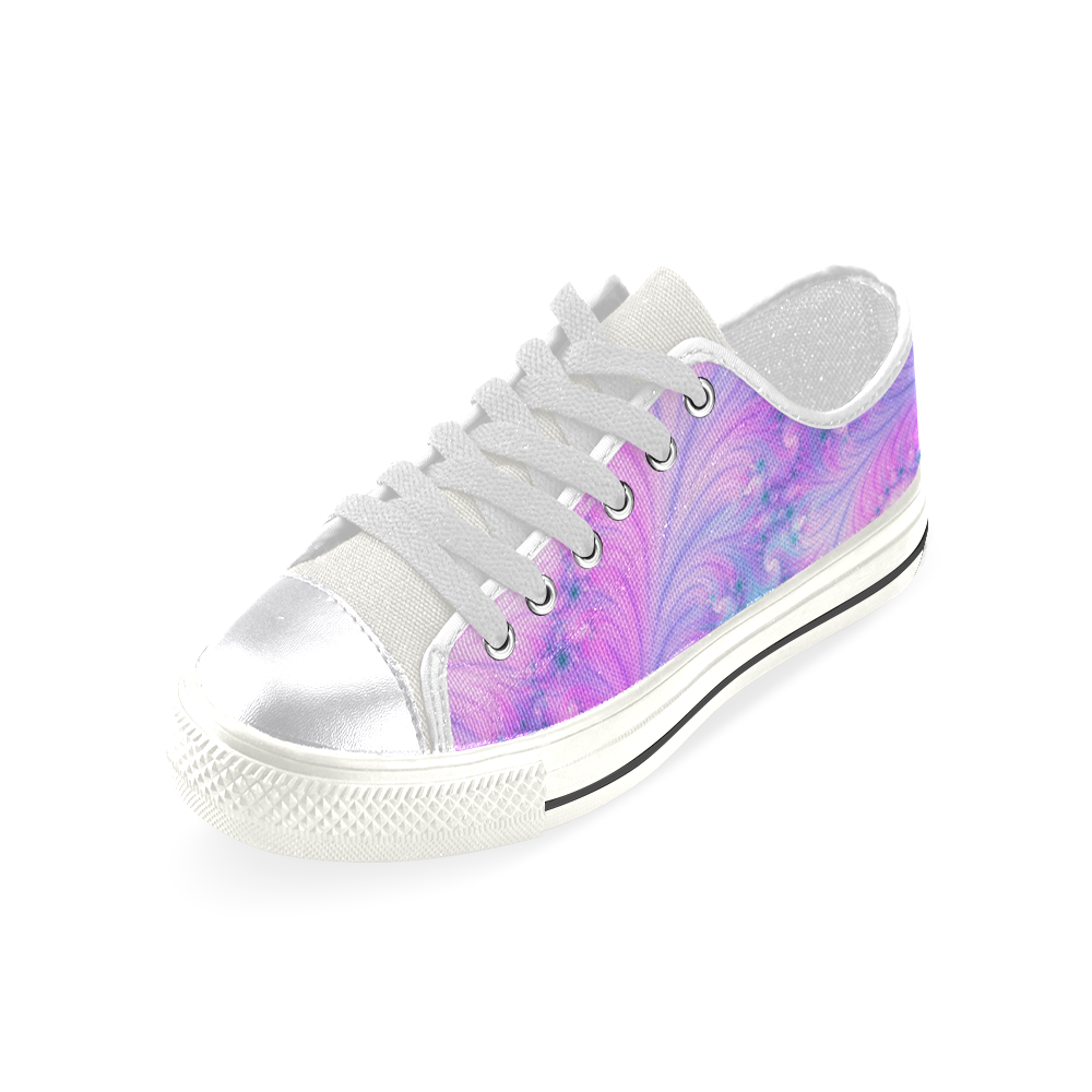 Chic and elegant spiral fractal Women's Classic Canvas Shoes (Model 018)