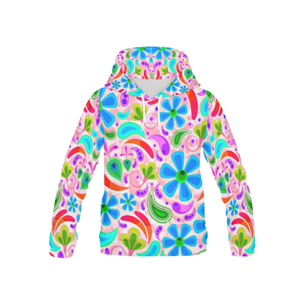 floral pattern 1116 D All Over Print Hoodie for Kid (USA Size) (Model H13)