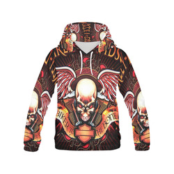 Skull All Over Print Hoodie for Men (USA Size) (Model H13)