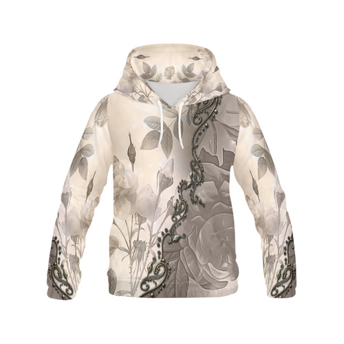 A touch of vintage All Over Print Hoodie for Women (USA Size) (Model H13)