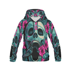 Skull All Over Print Hoodie for Men (USA Size) (Model H13)