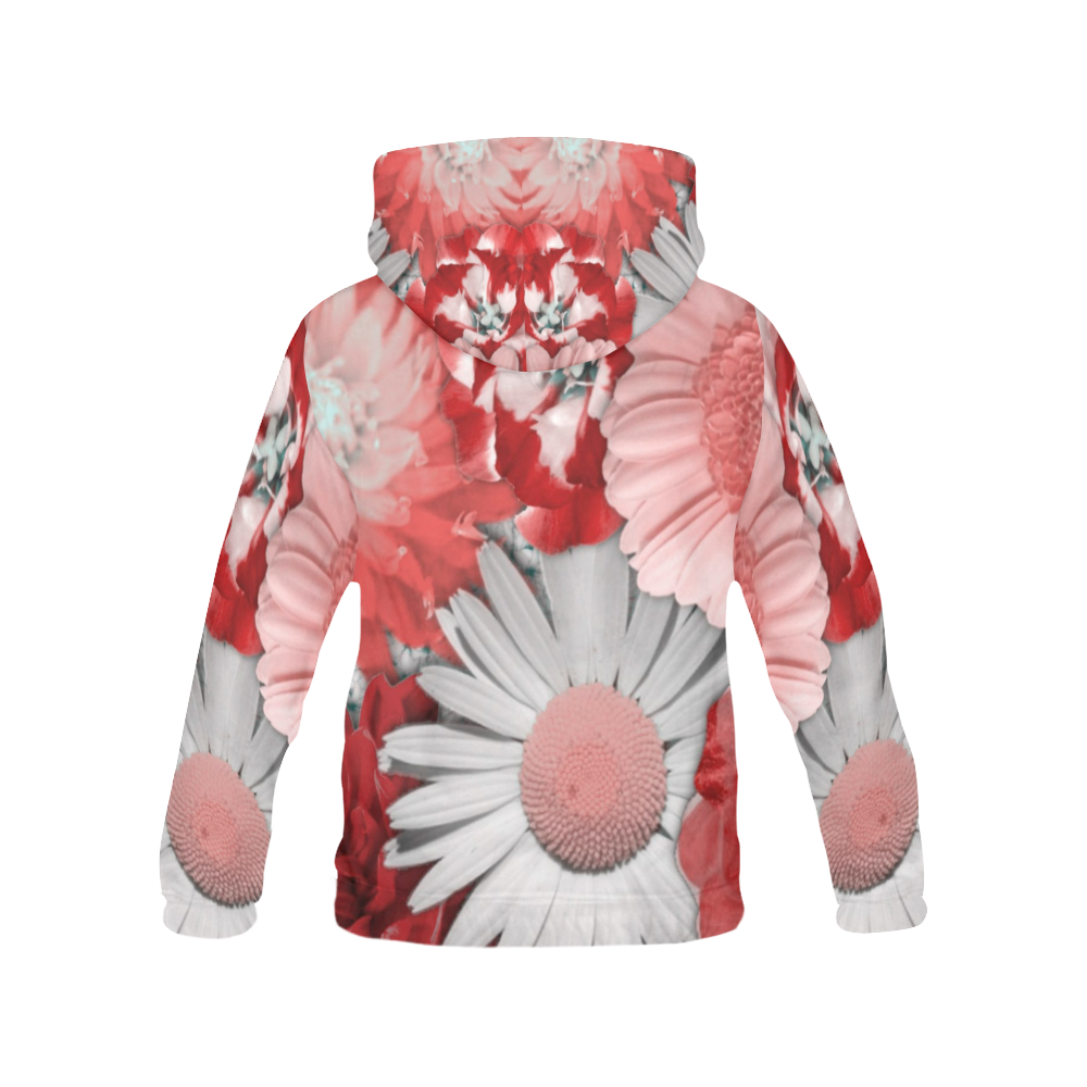 lovely flowers red All Over Print Hoodie for Men (USA Size) (Model H13)