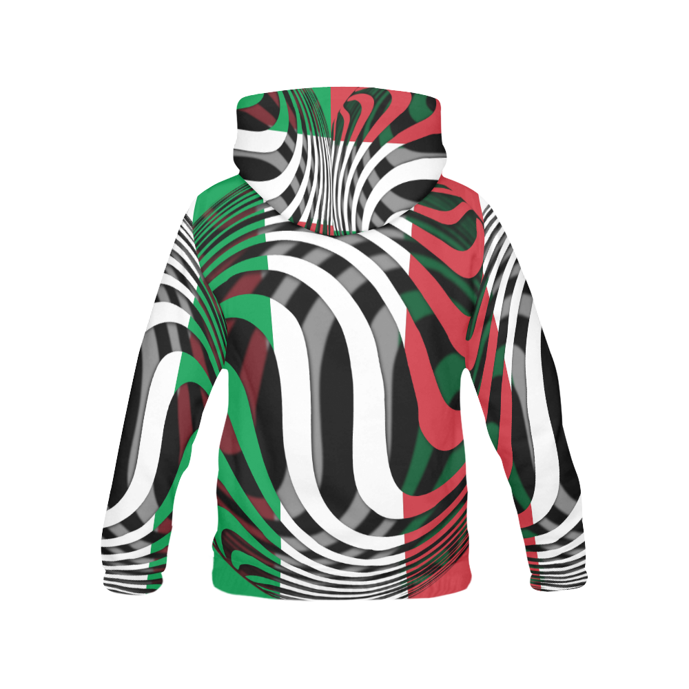 The Flag of Italy All Over Print Hoodie for Women (USA Size) (Model H13)