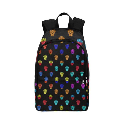 Color mix Skulls A by JamColors Fabric Backpack for Adult (Model 1659)