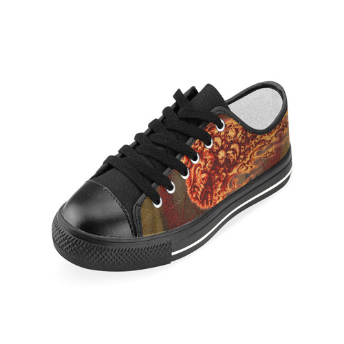 Awesome, creepy flyings skulls Women's Classic Canvas Shoes (Model 018)