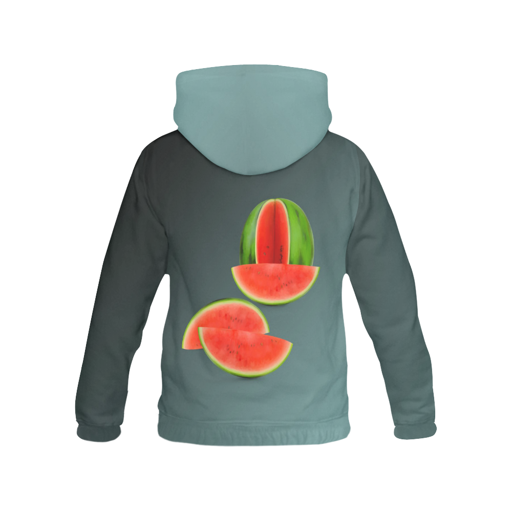 Watercolor Watermelon, red green and sweet All Over Print Hoodie for Men (USA Size) (Model H13)