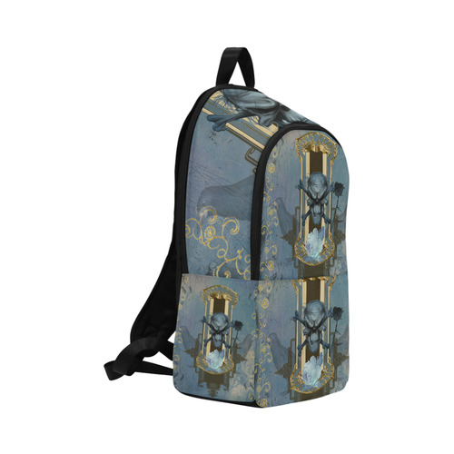 The blue skull with crow Fabric Backpack for Adult (Model 1659)