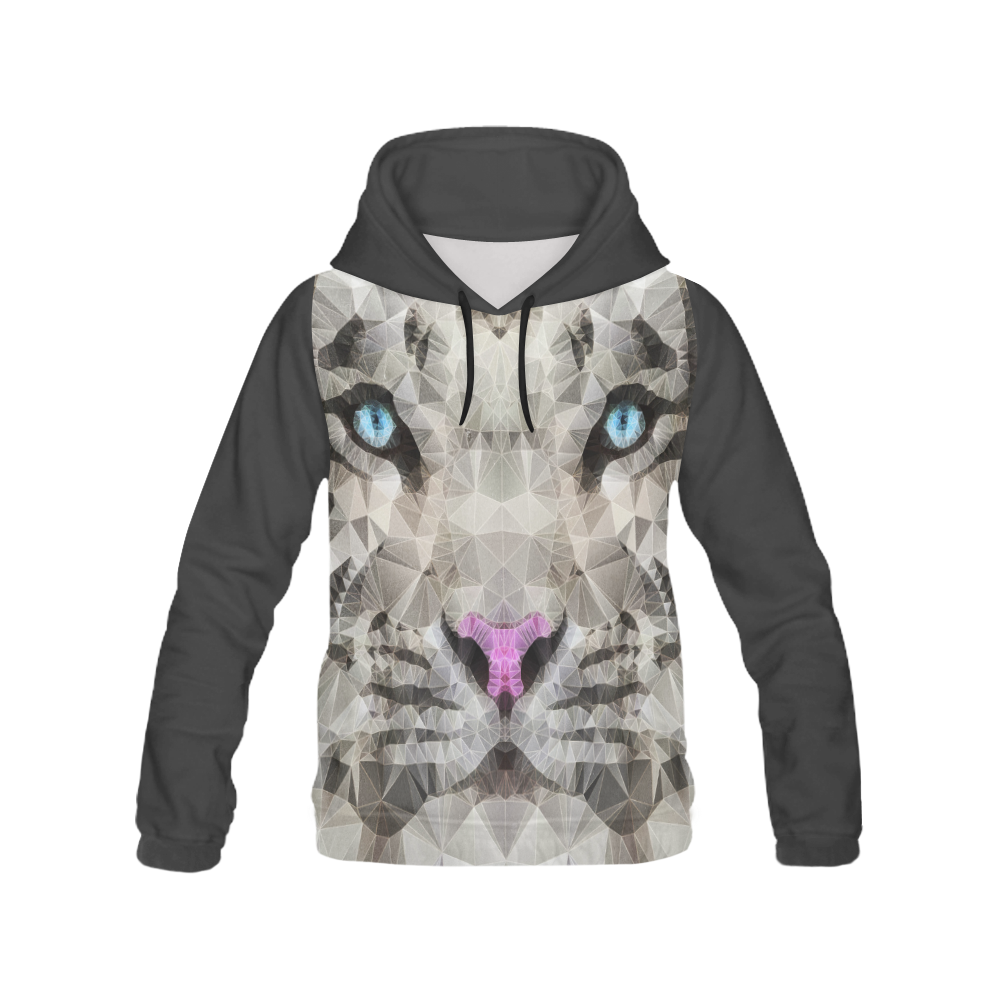 white tiger All Over Print Hoodie for Women (USA Size) (Model H13)