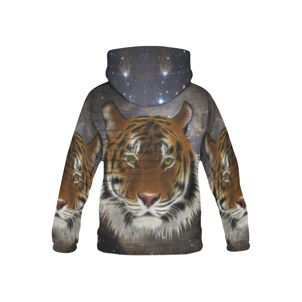 An abstract magnificent tiger All Over Print Hoodie for Kid (USA Size) (Model H13)