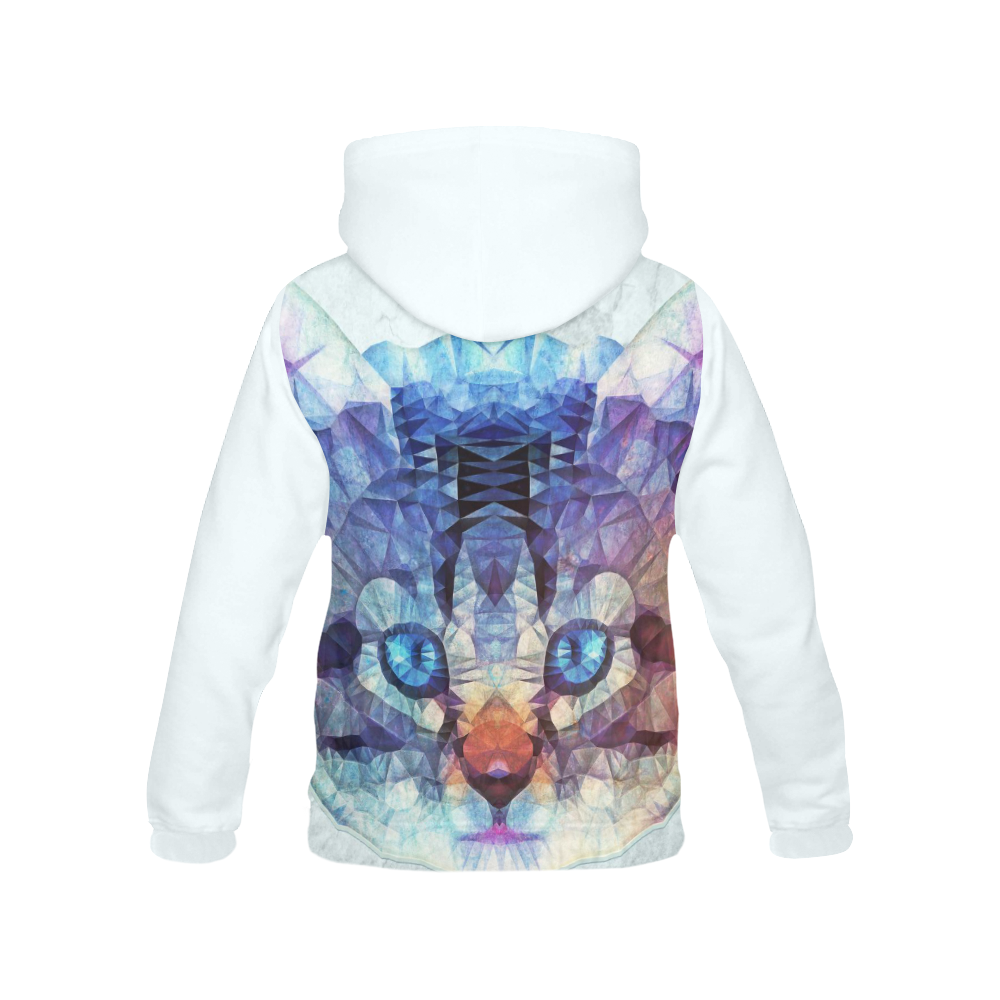abstract kitten, cat All Over Print Hoodie for Women (USA Size) (Model H13)