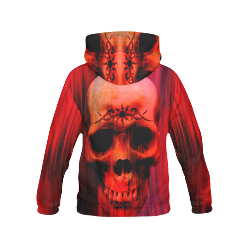 Red skull hoodie All Over Print Hoodie for Men (USA Size) (Model H13)