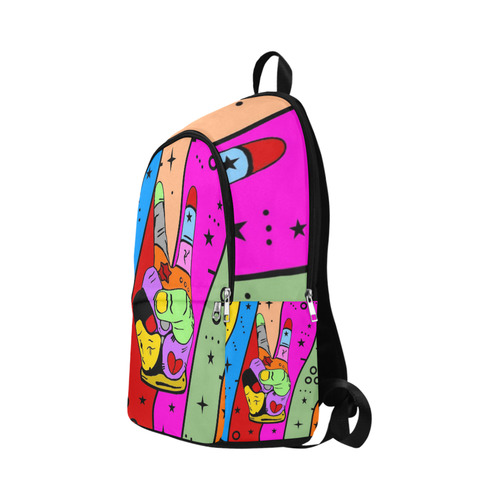 Peace Popart by Nico Bielow Fabric Backpack for Adult (Model 1659)