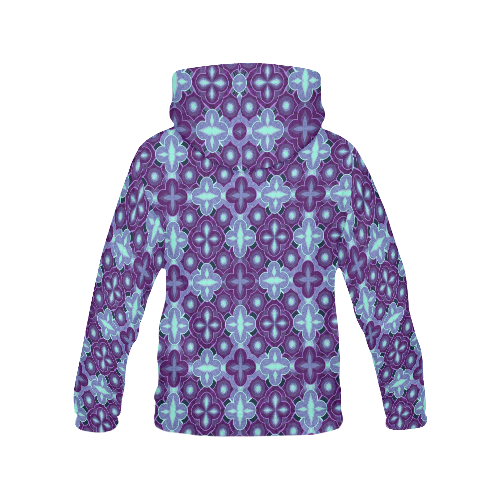 Purple blue seamless pattern All Over Print Hoodie for Men (USA Size) (Model H13)