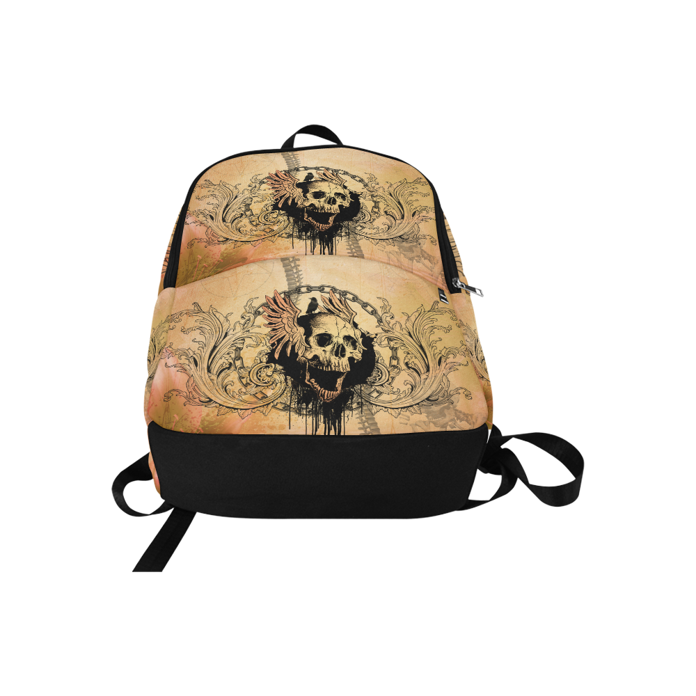 Amazing skull with wings Fabric Backpack for Adult (Model 1659)