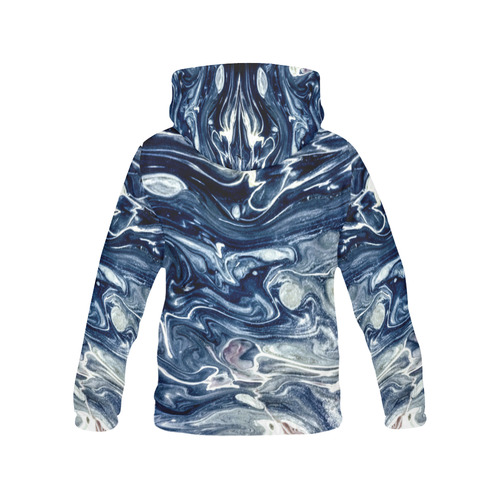 Wild Blueberry Swirl All Over Print Hoodie for Women (USA Size) (Model H13)