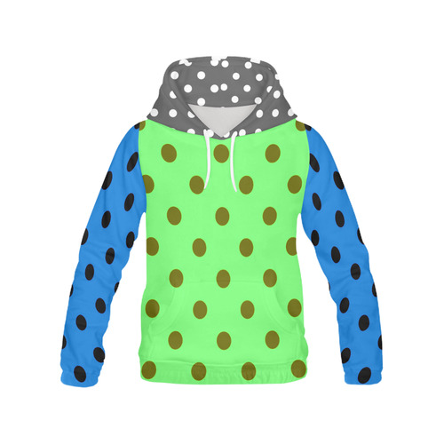 Designers hoodie with 60s dots All Over Print Hoodie for Women (USA Size) (Model H13)
