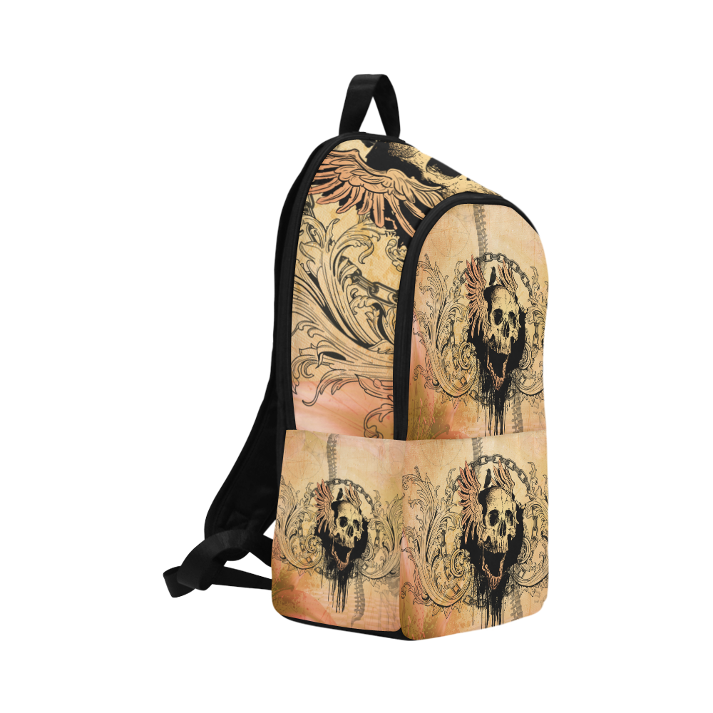 Amazing skull with wings Fabric Backpack for Adult (Model 1659)