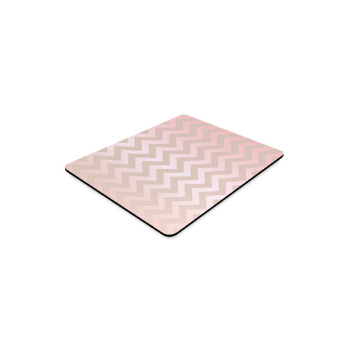 Rose Gold Chevron Rectangle Mousepad