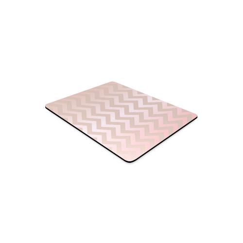 Rose Gold Chevron Rectangle Mousepad