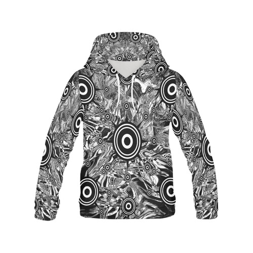 Alien Brain Waves All Over Print Hoodie for Women (USA Size) (Model H13)