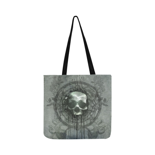 Awesome skull with bones and grunge Reusable Shopping Bag Model 1660 (Two sides)