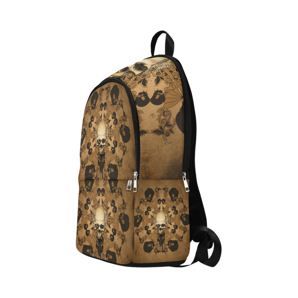 Skull with skull mandala on the background Fabric Backpack for Adult (Model 1659)