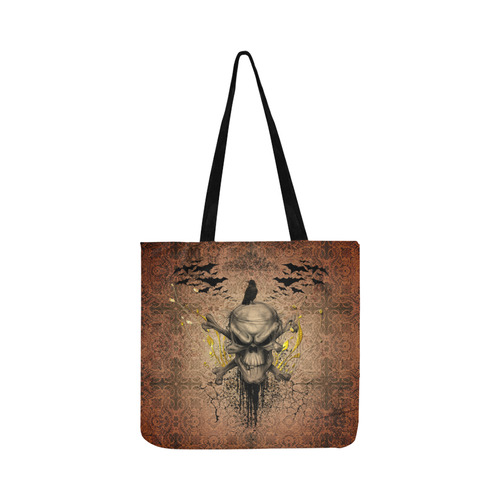 The scary skull with crow Reusable Shopping Bag Model 1660 (Two sides)