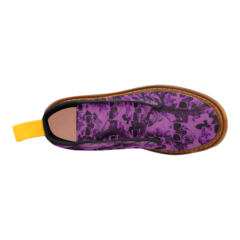 cloudy Skulls black purple by JamColors Martin Boots For Women Model 1203H
