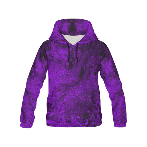 Secret Caves - Violet All Over Print Hoodie for Women (USA Size) (Model H13)