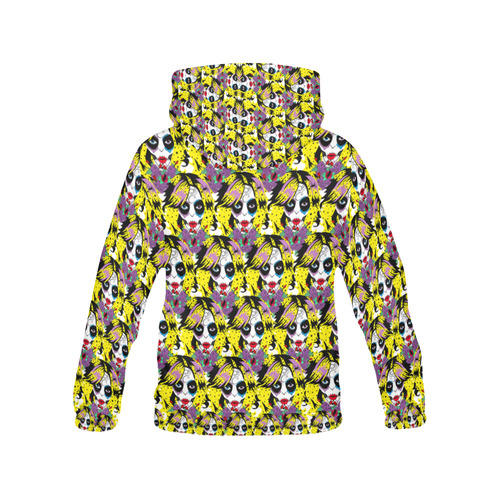 gothic sugarskull All Over Print Hoodie for Women (USA Size) (Model H13)