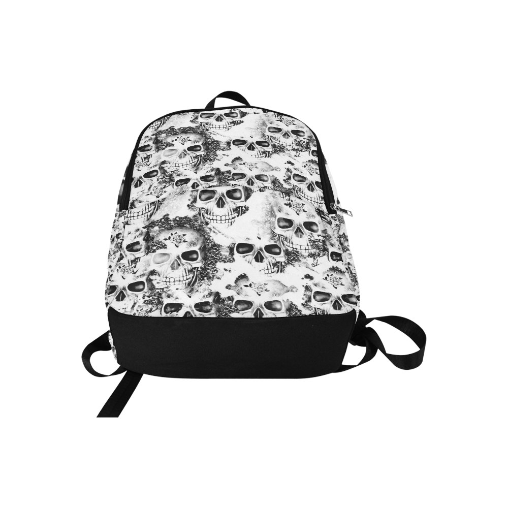 cloudy Skulls B&W by JamColors Fabric Backpack for Adult (Model 1659)